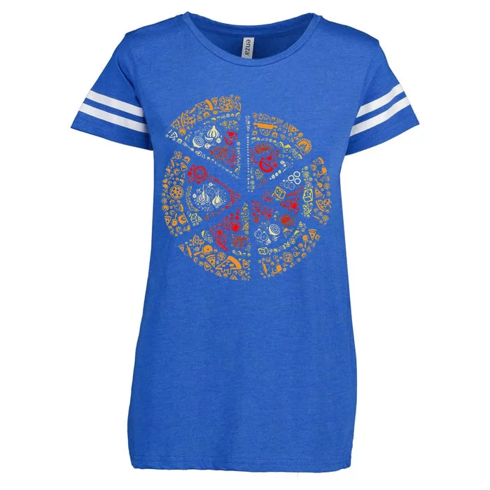 Pizza Silhouette Enza Ladies Jersey Football T-Shirt