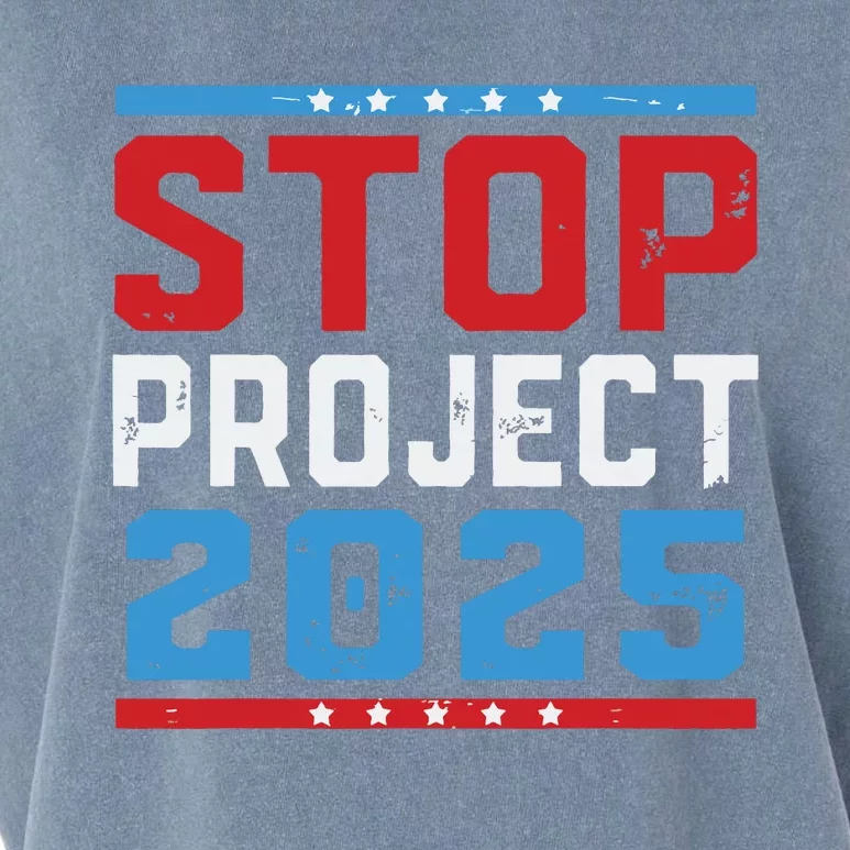 Prodemocracy Stop Project 2025 Presidential Election 2024 Garment-Dyed Women's Muscle Tee