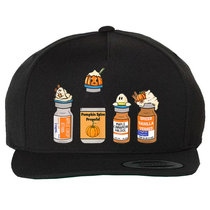 Pumpkin Spice Propofol Ativan Versed Haldol Nurse Halloween Wool Snapback Cap