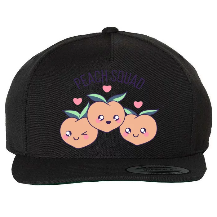 Peach Squad Wool Snapback Cap