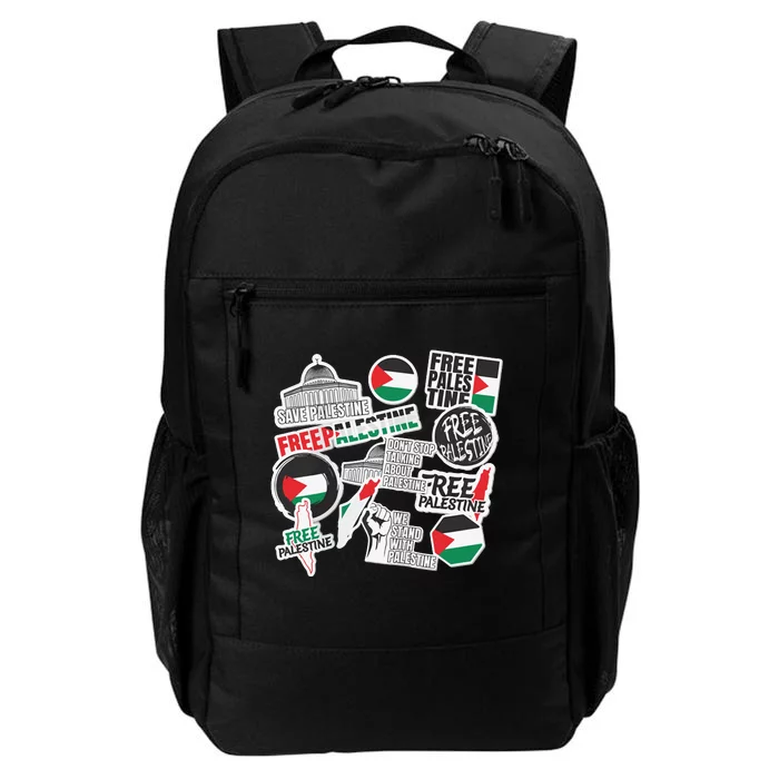 Palestine Solidarity Palestine Flag With Masjed Alaqsa Daily Commute Backpack