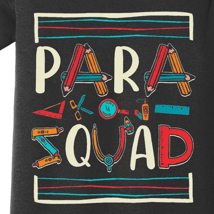 Para Squad Para Teacher Paraprofessional Baby Bodysuit