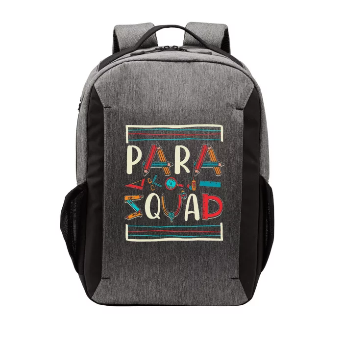 Para Squad Para Teacher Paraprofessional Vector Backpack