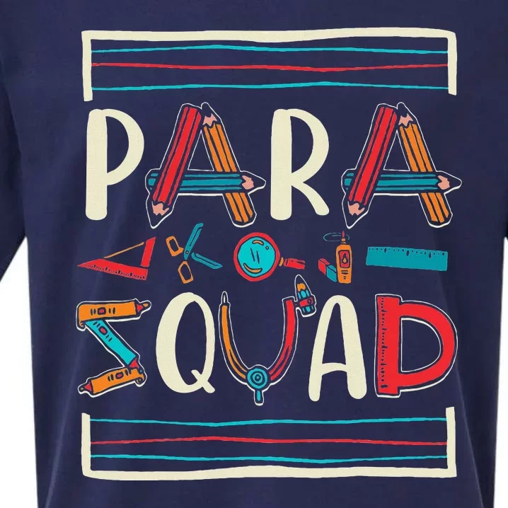 Para Squad Para Teacher Paraprofessional Sueded Cloud Jersey T-Shirt