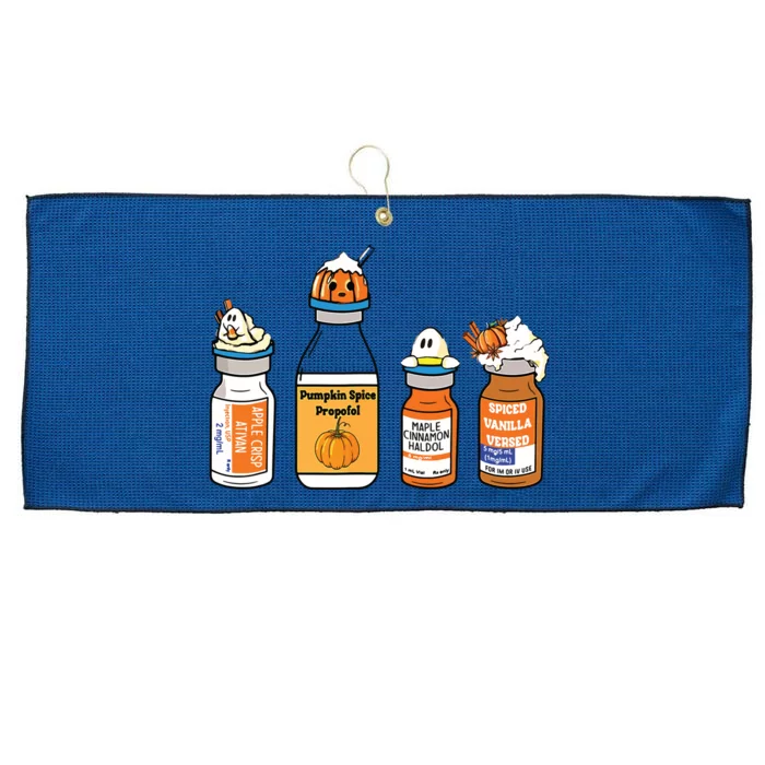 Pumpkin Spice Propofol Ativan Versed Haldol Nurse Halloween Large Microfiber Waffle Golf Towel