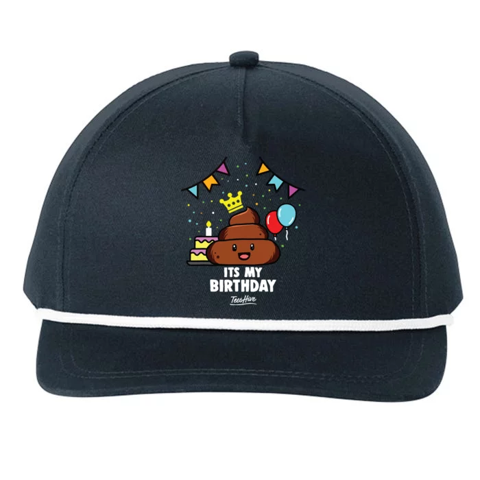 Poop Shit Poop Snapback Five-Panel Rope Hat