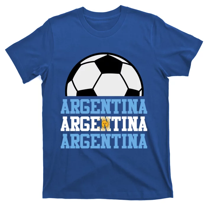 Patriotic Soccer Player Argentinian National Flag Argentina Cute Gift T-Shirt