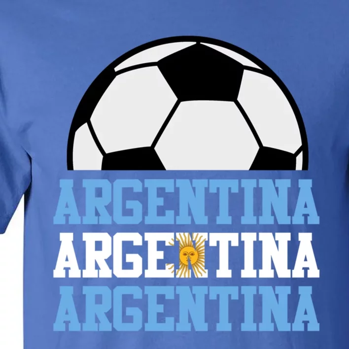 Patriotic Soccer Player Argentinian National Flag Argentina Cute Gift Tall T-Shirt