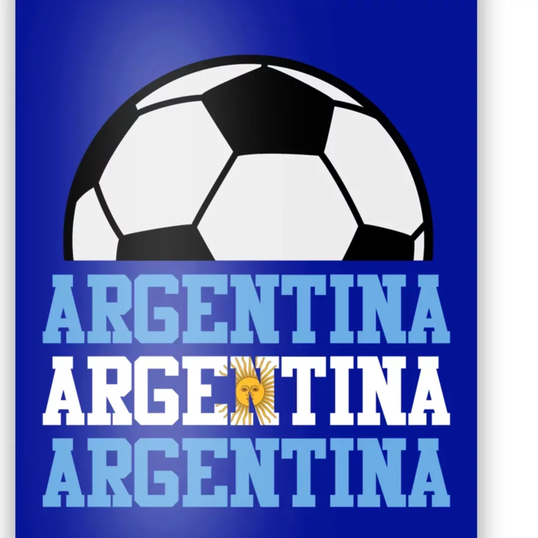 Patriotic Soccer Player Argentinian National Flag Argentina Cute Gift Poster