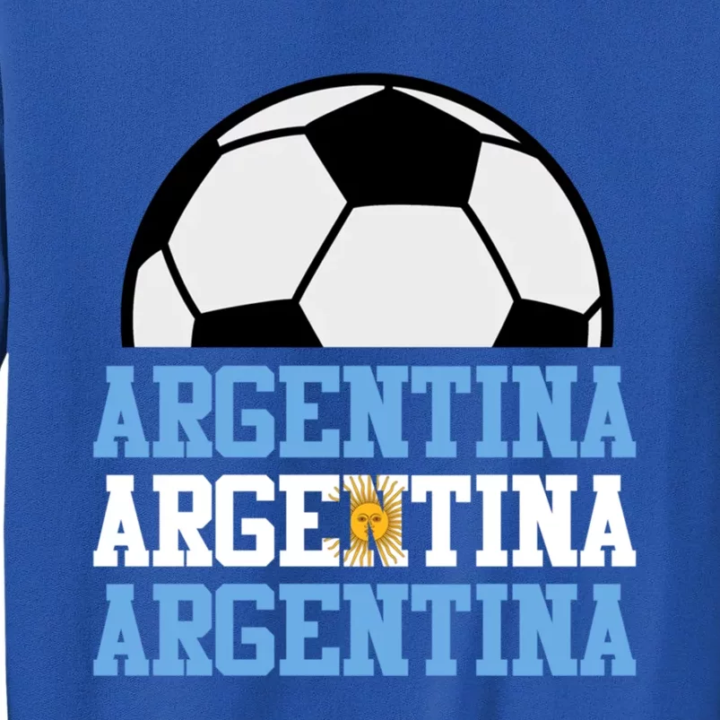 Patriotic Soccer Player Argentinian National Flag Argentina Cute Gift Tall Sweatshirt