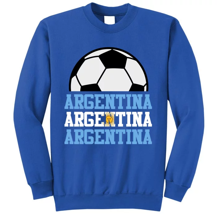 Patriotic Soccer Player Argentinian National Flag Argentina Cute Gift Tall Sweatshirt