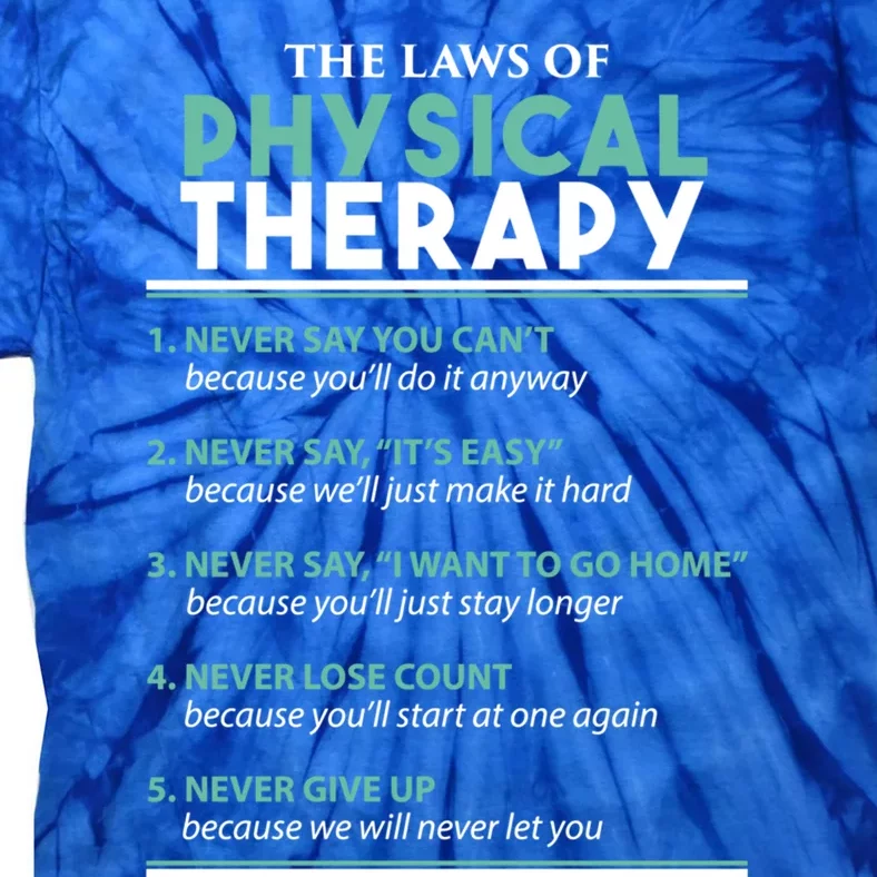 Pt School Physical Therapist The Laws Of Physical Therapy Gift Tie-Dye T-Shirt