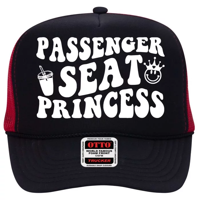 Princess Seat Passenger, Cute Girlfriend Princess Passenger High Crown Mesh Trucker Hat