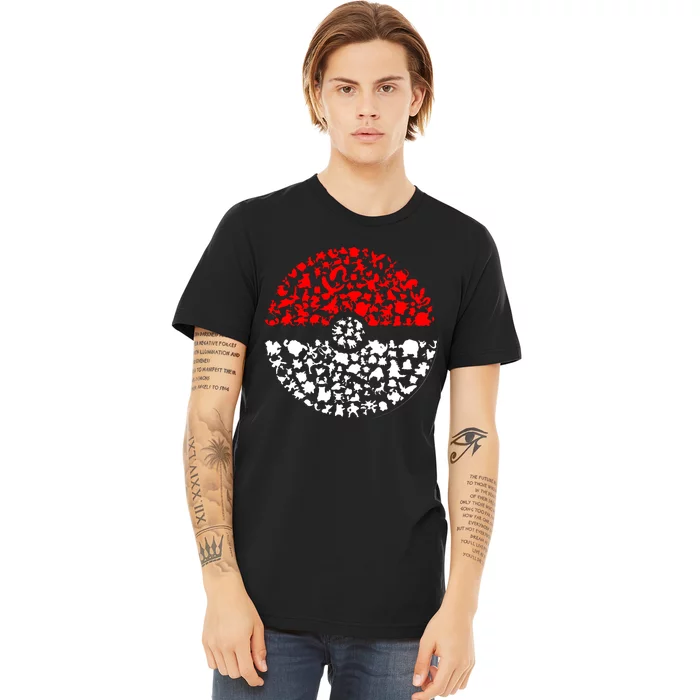 Pokeball Silhouette Premium T-Shirt