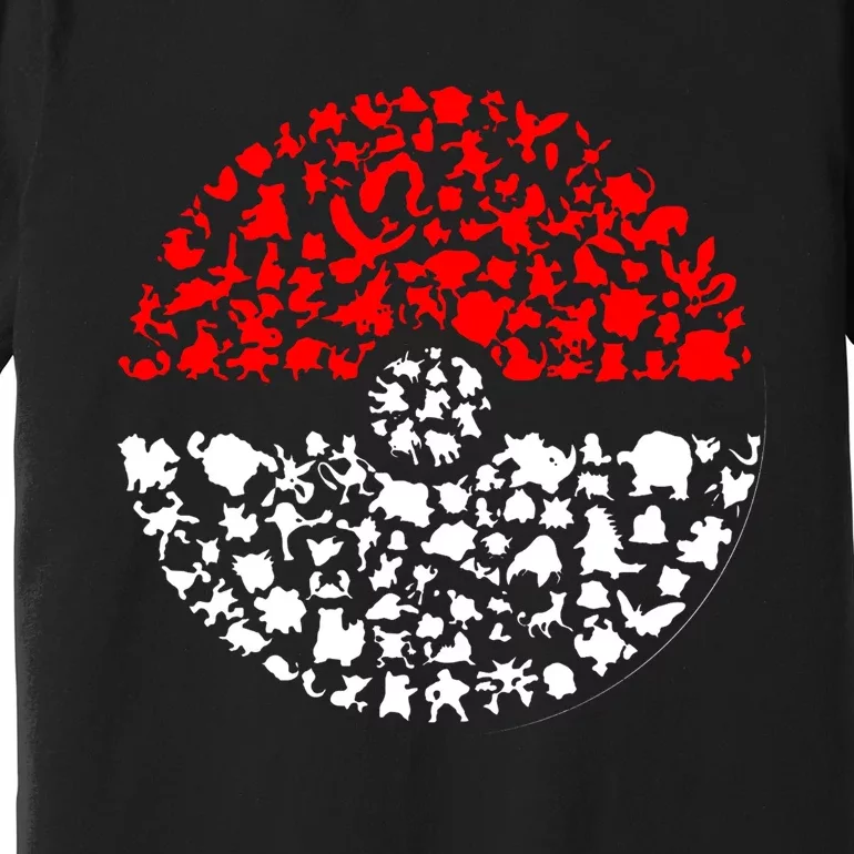 Pokeball Silhouette Premium T-Shirt