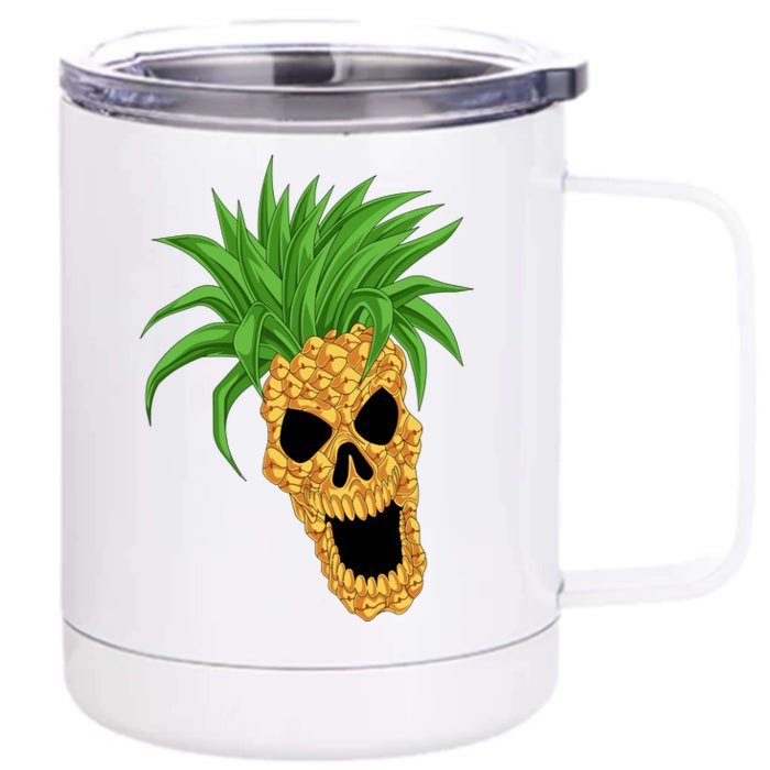 Pineapple Skull Front & Back 12oz Stainless Steel Tumbler Cup