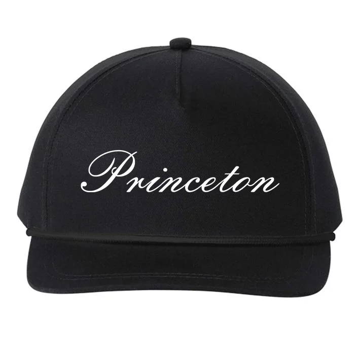 Princeton Script Snapback Five-Panel Rope Hat