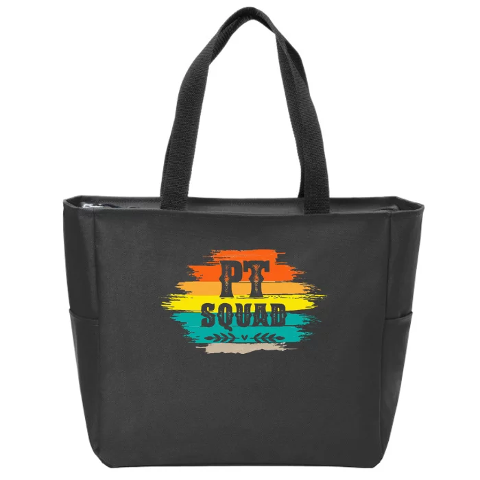 Pt Squad Physical Therapist Pta Retro Physical Therapy Zip Tote Bag