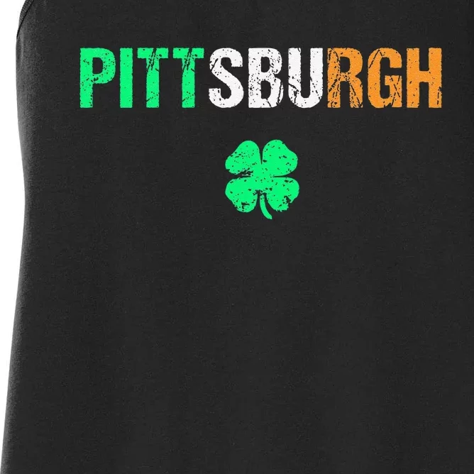 Pittsburgh Saint Patrick's Day Saint Pattys Day Women's Racerback Tank