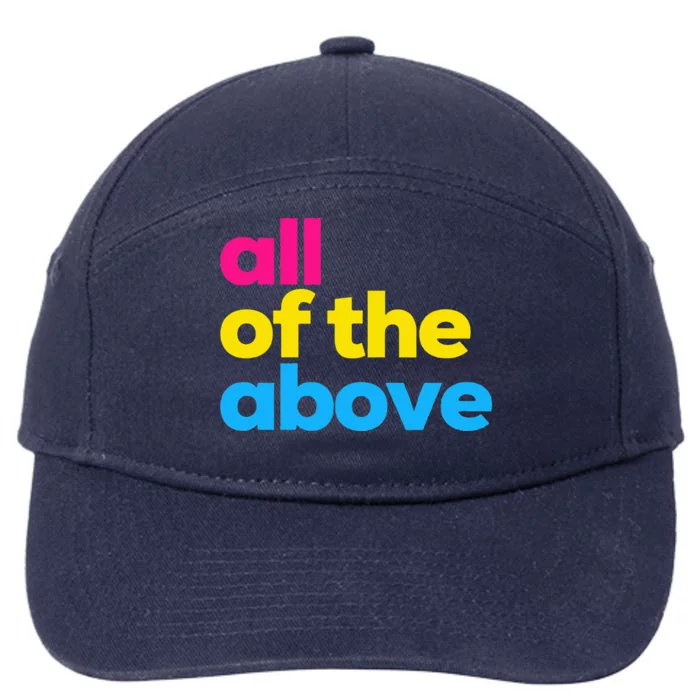 Pansexual Subtle Pan All Of The Above Lgbtq 7-Panel Snapback Hat