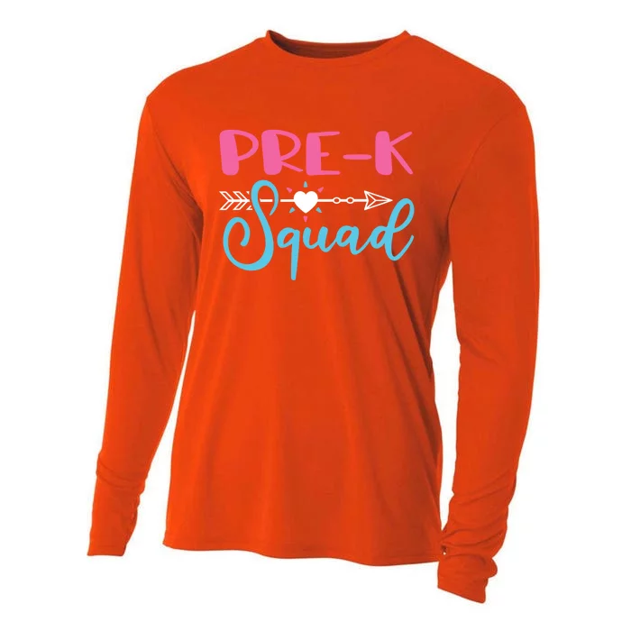 PreK Squad Preschool Teacher Cool Gift Cooling Performance Long Sleeve Crew