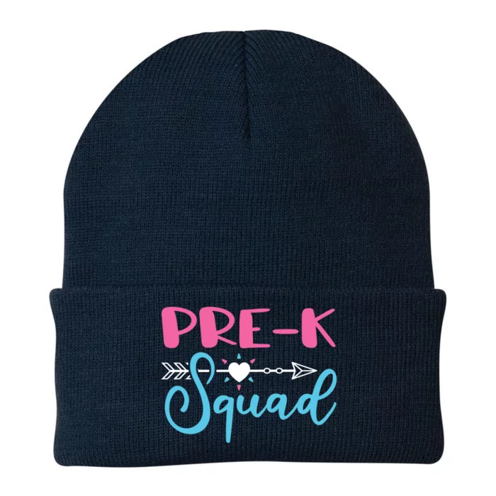 PreK Squad Preschool Teacher Cool Gift Knit Cap Winter Beanie