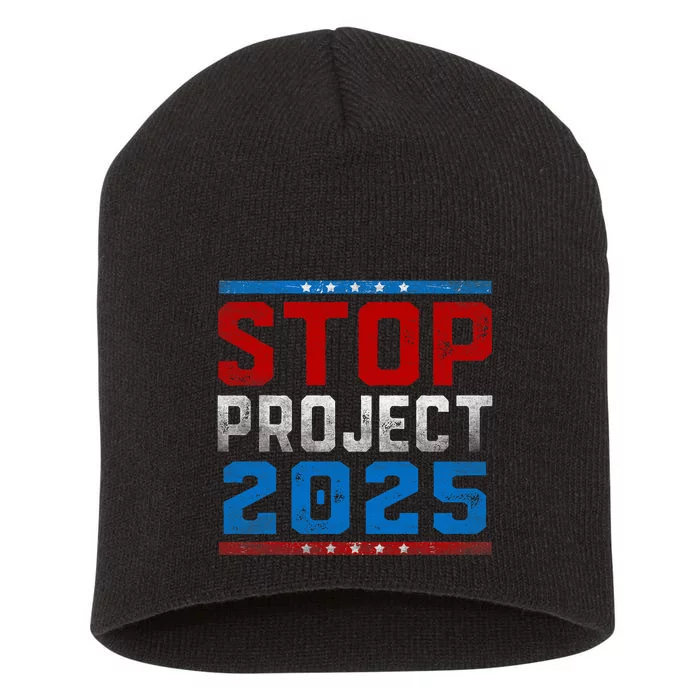 Prodemocracy Stop Project 2025 Presidential Election 2024 Short Acrylic Beanie