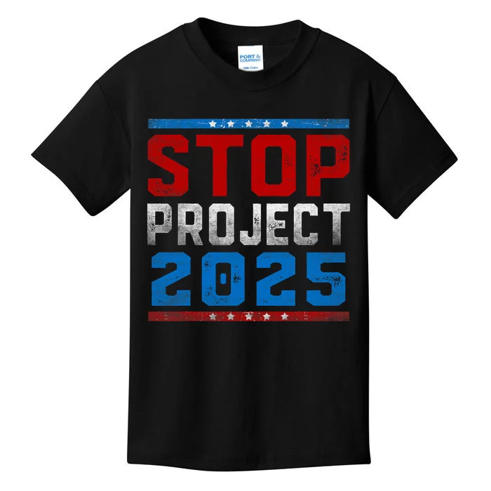 Prodemocracy Stop Project 2025 Presidential Election 2024 Kids T-Shirt