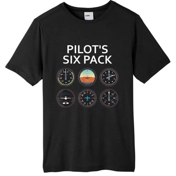 Pilot's Six Pack Funny Aviation ChromaSoft Performance T-Shirt