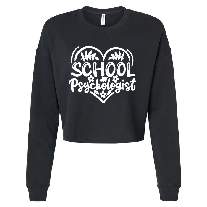 Psychologist School Psychologist Counselor Cropped Pullover Crew