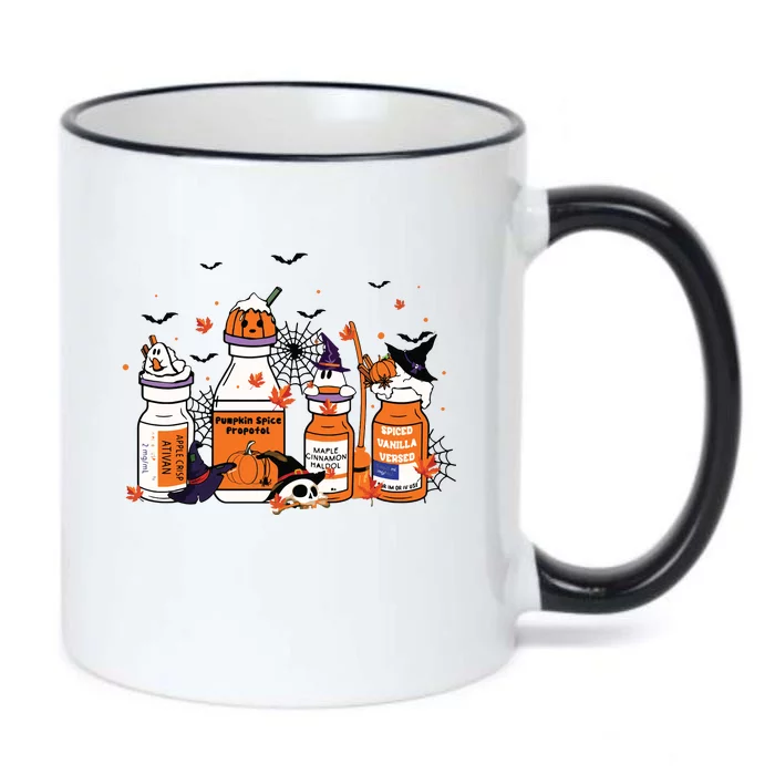 Pumpkin Spice Propofol Ativan Versed Haldol Halloween Nurse Black Color Changing Mug