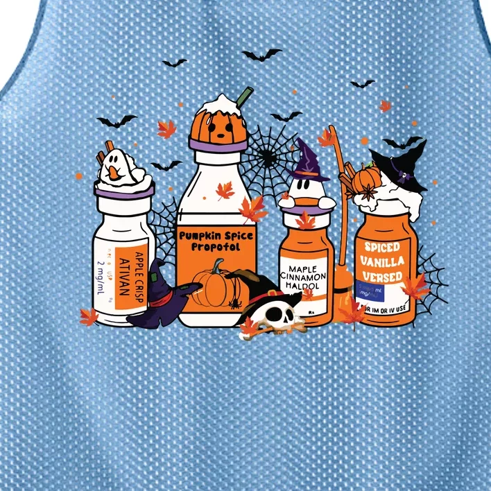 Pumpkin Spice Propofol Ativan Versed Haldol Halloween Nurse Mesh Reversible Basketball Jersey Tank