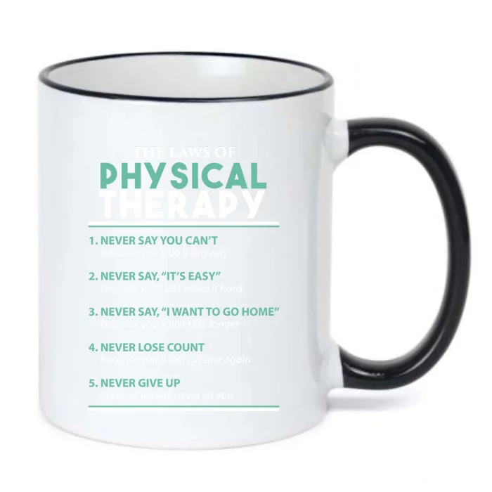 Pt School Physical Therapist The Laws Of Physical Therapy Gift Black Color Changing Mug