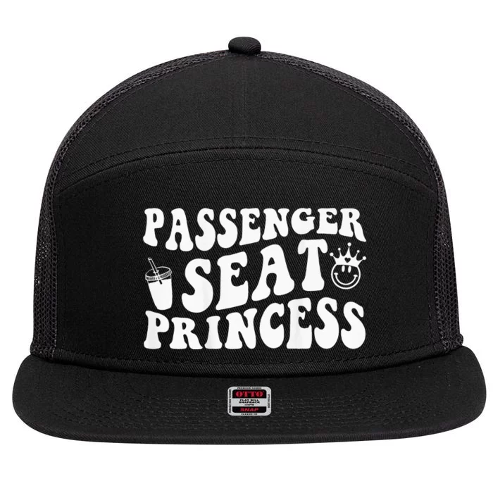 Princess Seat Passenger Cute friend Princess Passenger 7 Panel Mesh Trucker Snapback Hat