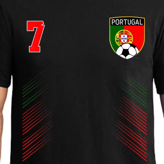 Portugal Soccer Portugese Football Retro 7 Jersey Pajama Set