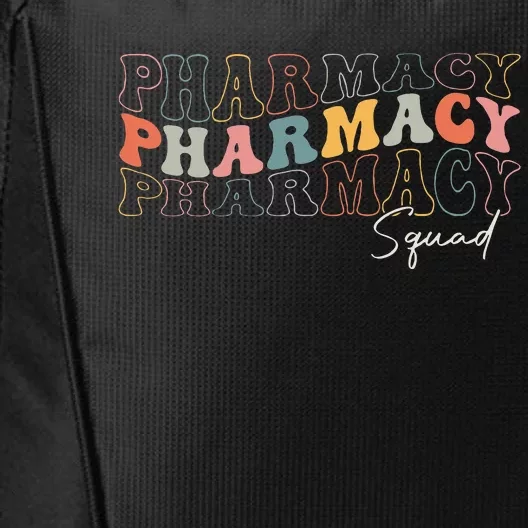 Pharmacy Squad Pharmacy Technician Retro Groovy Pharmacist City Backpack