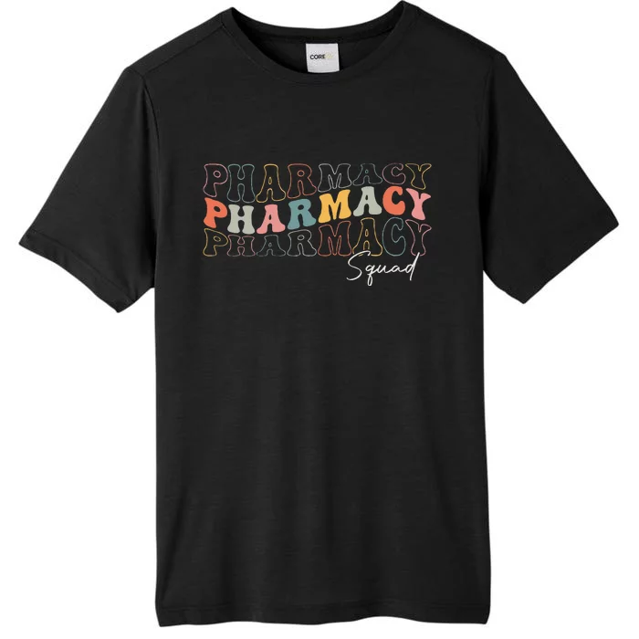 Pharmacy Squad Pharmacy Technician Retro Groovy Pharmacist ChromaSoft Performance T-Shirt