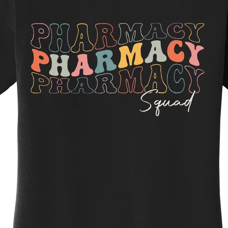 Pharmacy Squad Pharmacy Technician Retro Groovy Pharmacist Women's T-Shirt