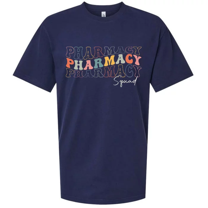 Pharmacy Squad Pharmacy Technician Retro Groovy Pharmacist Sueded Cloud Jersey T-Shirt