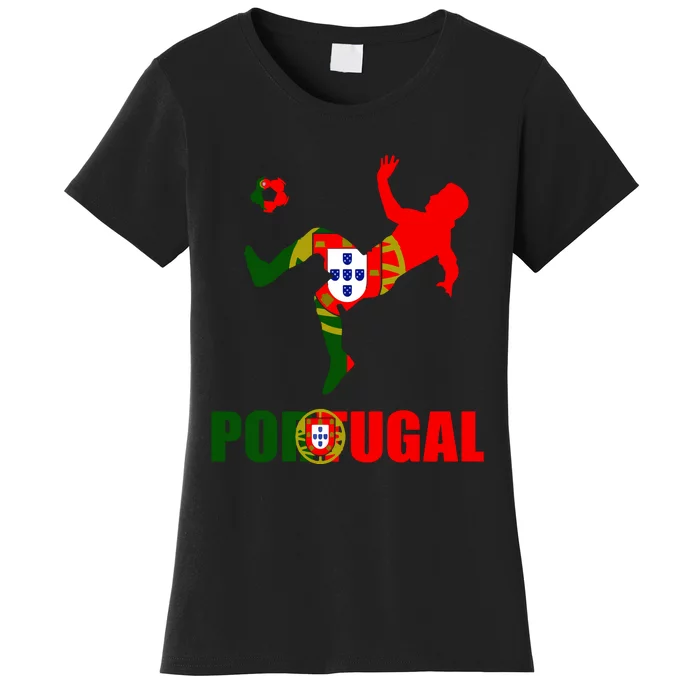 Portugal Soccer Portuguese Pride Futebol Portuguese Flag Women's T-Shirt