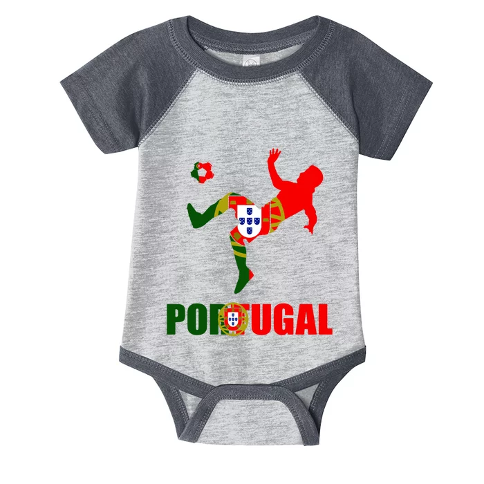 Portugal Soccer Portuguese Pride Futebol Portuguese Flag Infant Baby Jersey Bodysuit