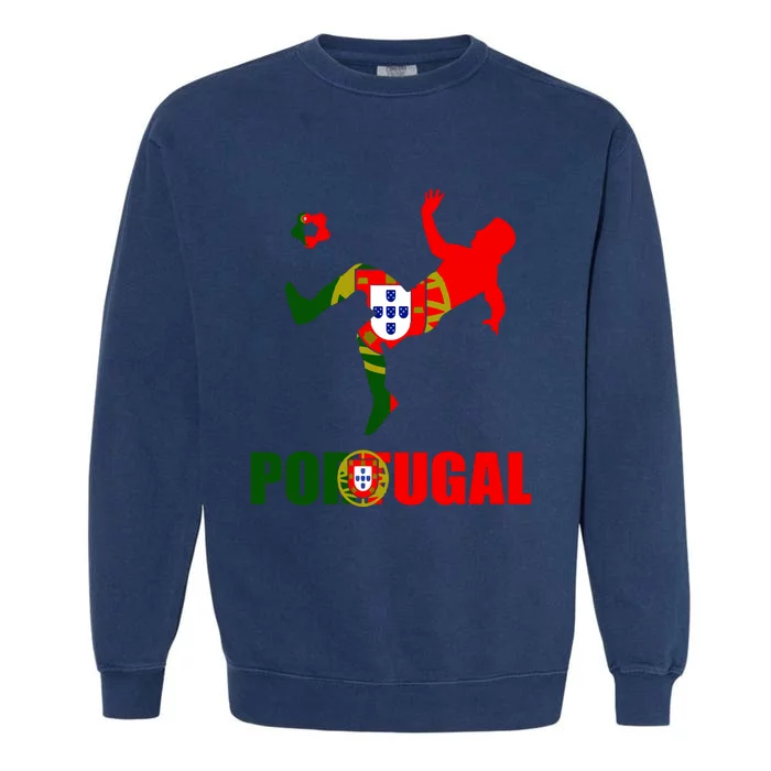 Portugal Soccer Portuguese Pride Futebol Portuguese Flag Garment-Dyed Sweatshirt