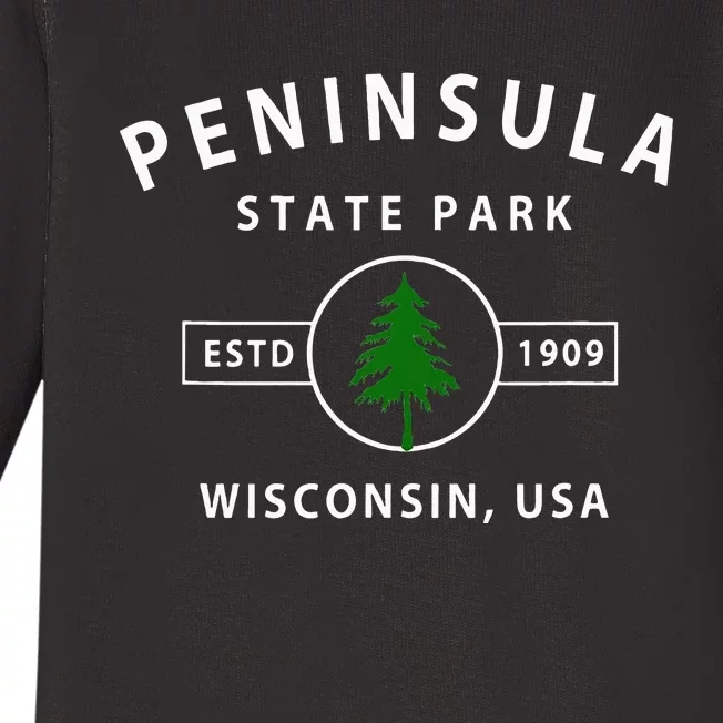 Peninsula State Park Wisconsin Gifts Wi Baby Long Sleeve Bodysuit