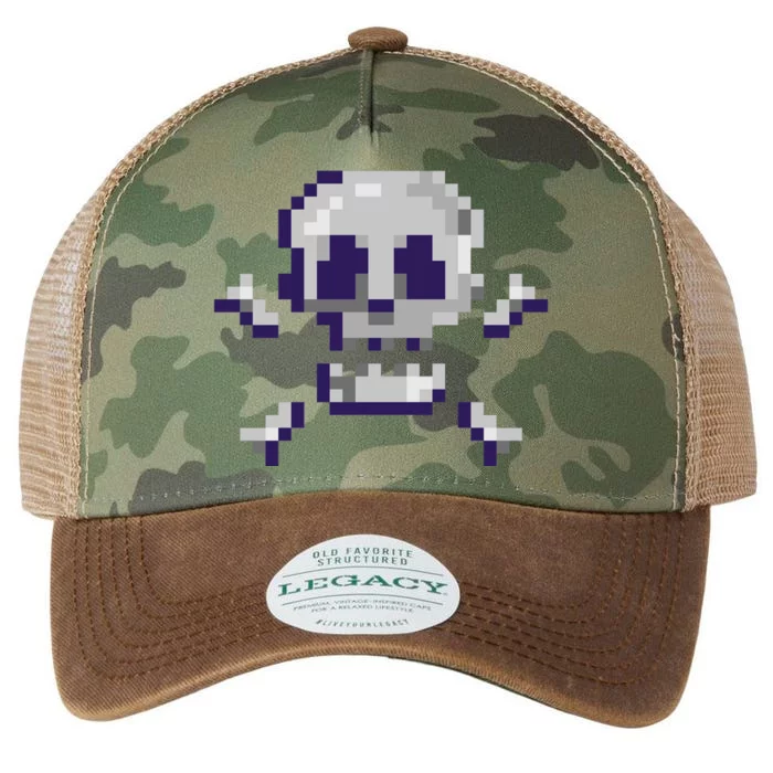 Pixelated Skull Legacy Tie Dye Trucker Hat