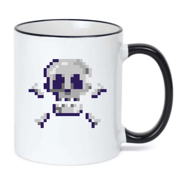 Pixelated Skull Black Color Changing Mug