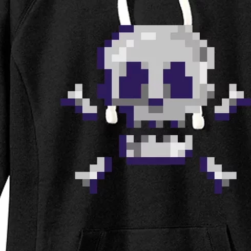 Pixelated Skull Women's Fleece Hoodie