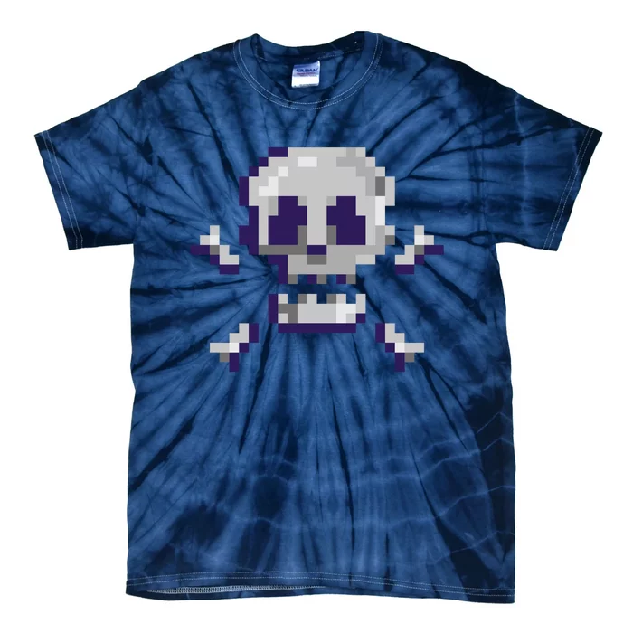 Pixelated Skull Tie-Dye T-Shirt