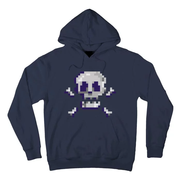 Pixelated Skull Tall Hoodie