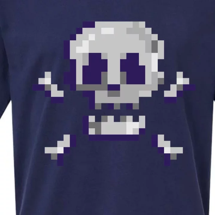 Pixelated Skull Sueded Cloud Jersey T-Shirt