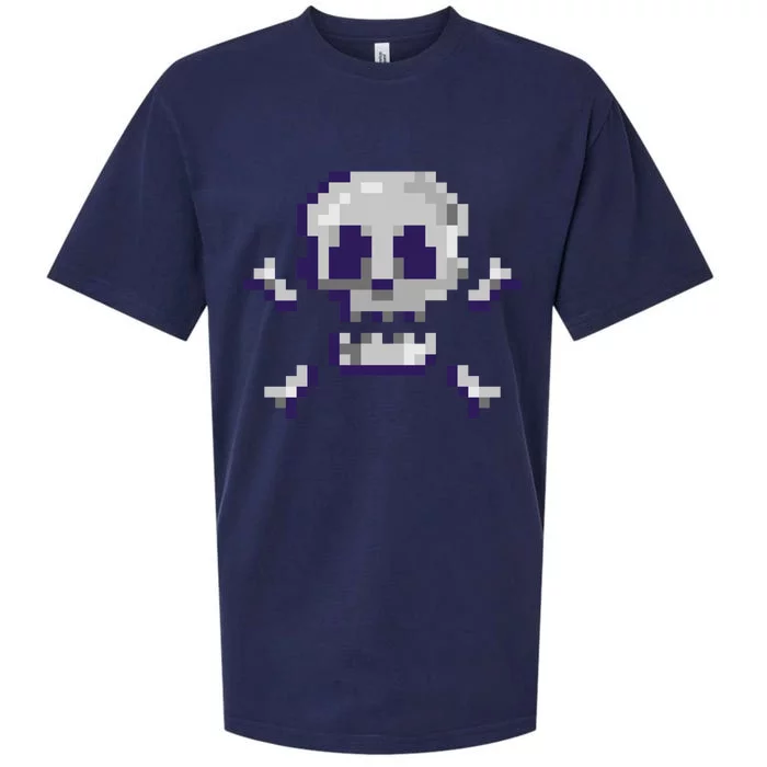 Pixelated Skull Sueded Cloud Jersey T-Shirt